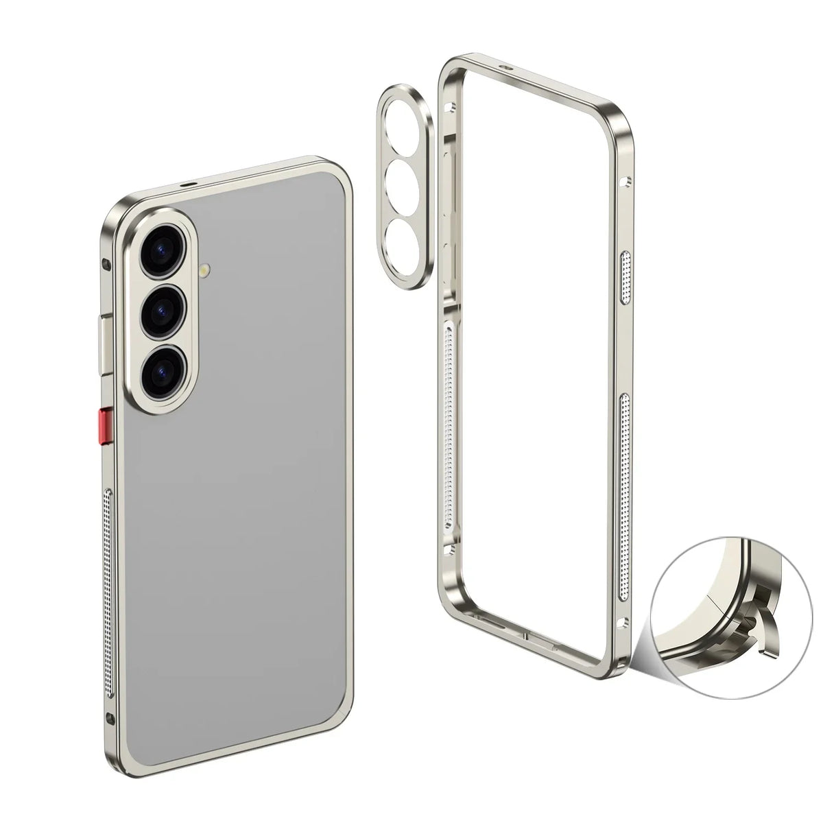 Aluminum Frame Case for Samsung Galaxy – Shock-Absorbing Metal Bumper with Raised Edges & Precise Cutouts – S22 S23 S24 S25 S26 Plus Ultra