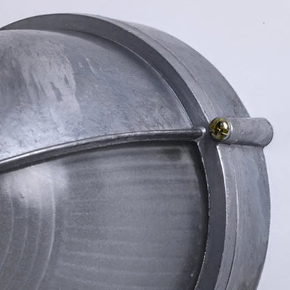 Metal Sconce with Glass Shade for Hallway Corridor Bedroom Entry 8 inch Round Oval Indoor Fixture E26 E27 Bulb Socket Retro Factory Look Hom