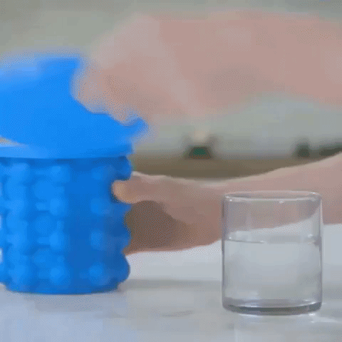 Ortekor IceCube Maker | 2-in-1 Silicone Ice Cube Tray with Cooling Function | Space-Saving Design for Fresh Drinks