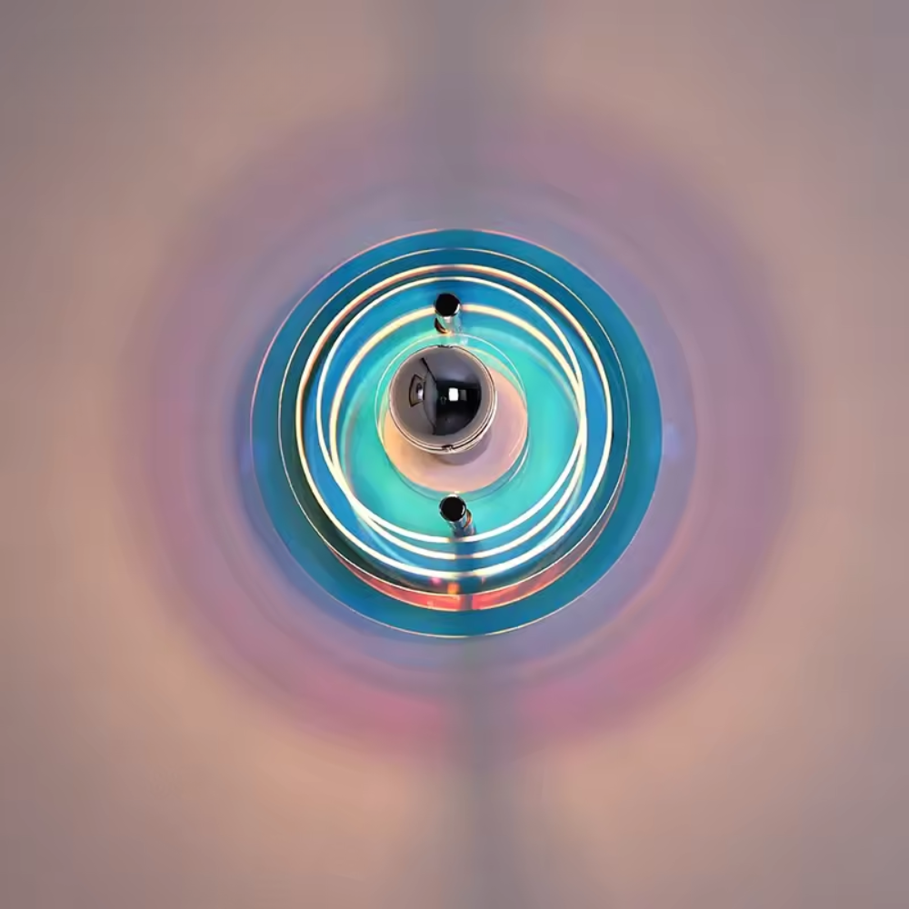 Antique Wall Lamp with LED Lighting – Colorful Decorative Fixture