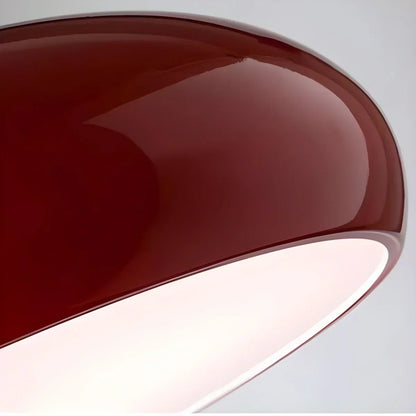 LED Overhead Fixture with Switchable Light Modes for Kitchen Islands, Dining Rooms & Open Living Spaces – Glossy Metal Round Ceiling Lamp in