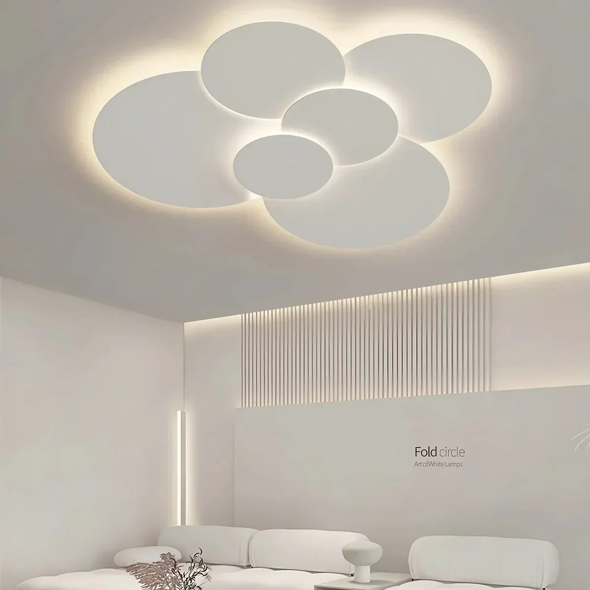 Layered Disc LED Flush Mount Ceiling Light with Remote – Adjustable Color Temperature & Dimming for Bedroom, Bath, Living Room – White Conte