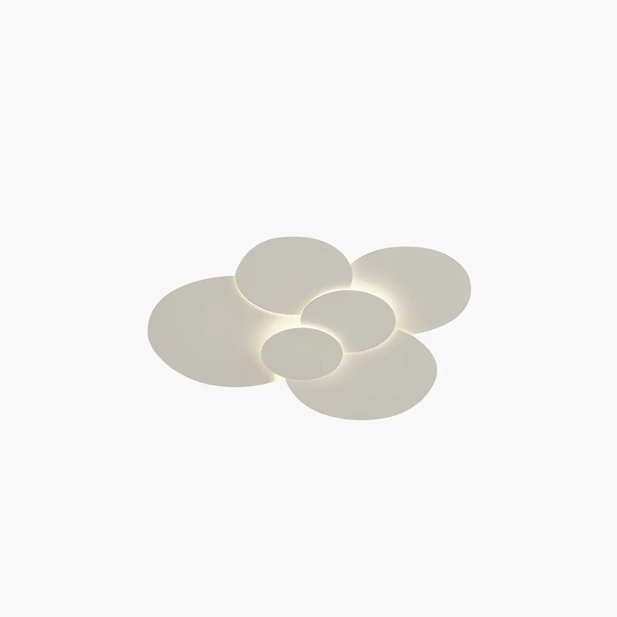 Layered Disc LED Flush Mount Ceiling Light with Remote – Adjustable Color Temperature & Dimming for Bedroom, Bath, Living Room – White Conte