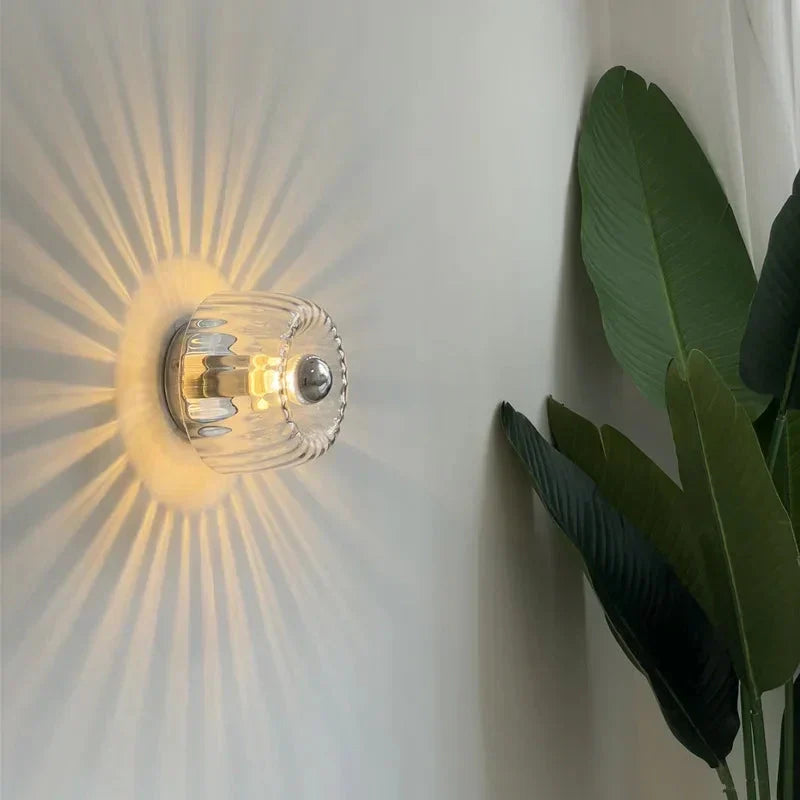 Compact Wall Sconce with Frosted Glass Shade 6.3 Inches Black Metal Modern Bedroom Hallway Lighting Fixture E14 LED Compatible Minimalist Am