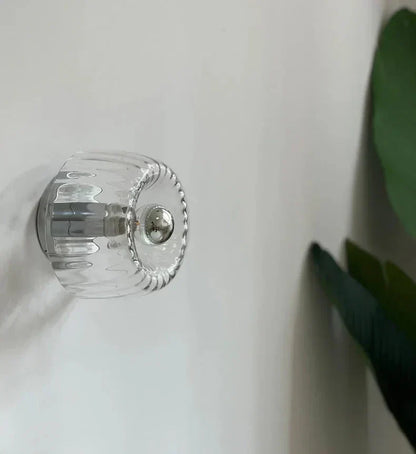 Frosted Glass Wall Sconce with Metal Base for Living Room, Bedroom, Hallway – Modern Minimalist E14 Light Fixture – 6.3 in Globe