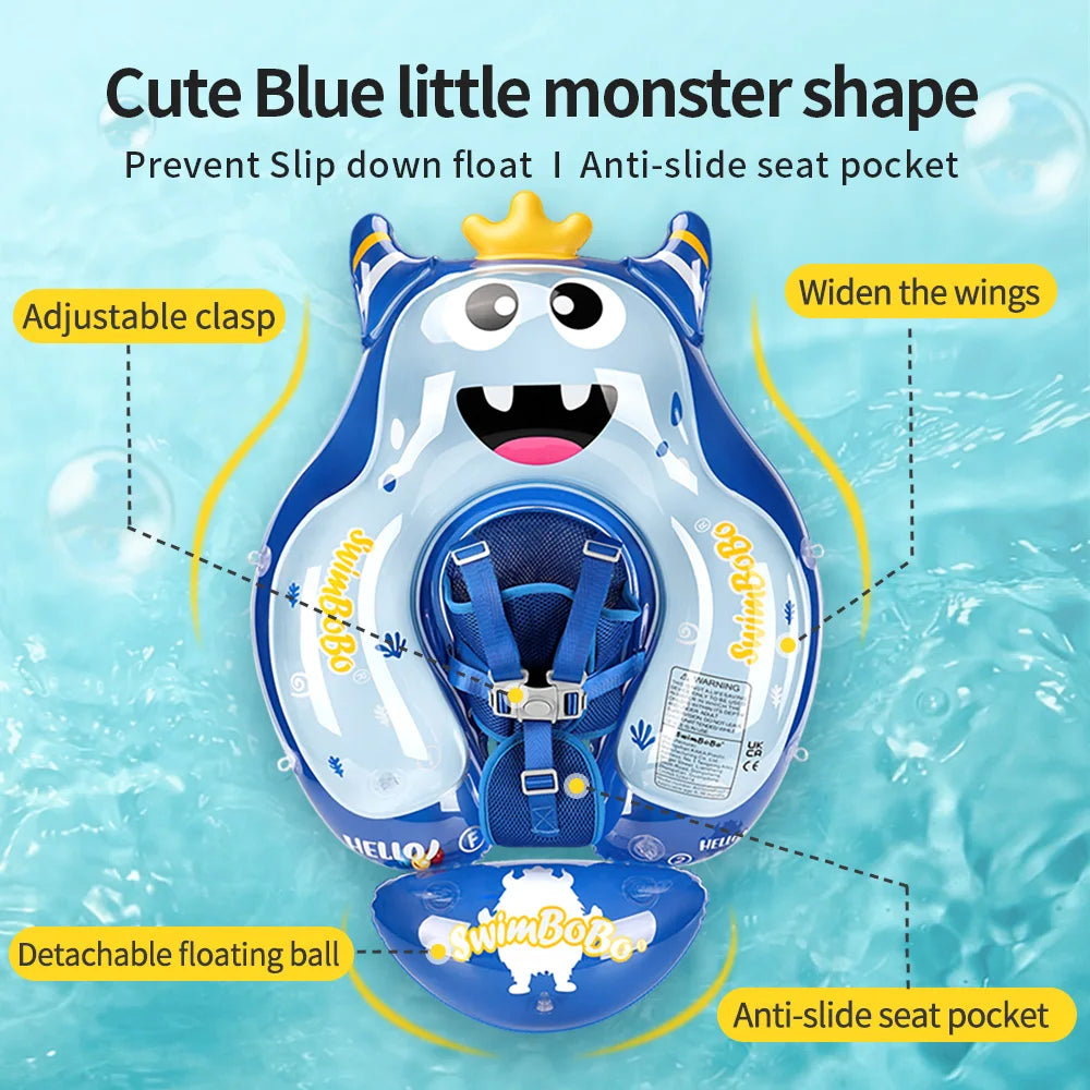 AquaBear Baby Swimming Ring | Eco-Friendly PVC with Optimal Buoyancy | Safe Water Fun for 6-36 Months
