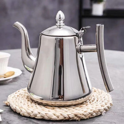 Induction Kettle with Built-In Filter – Stainless Steel Fast-Boil in Gold or Silver