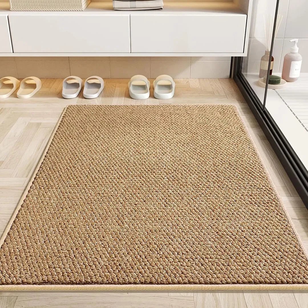 Quick-Dry Entryway Mat with Modern Geometric Design for Front Door & Hallway