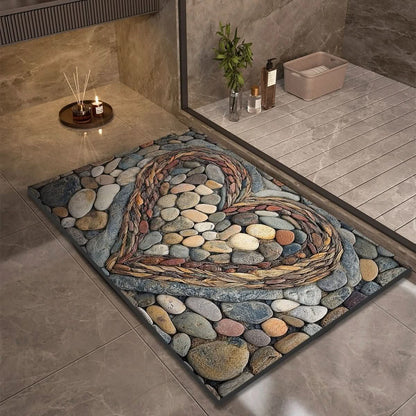 DRYSTONE – Quick Dry Stone Bath Mat Non Slip Bathroom Floor Mat
