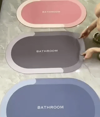 Ultra-Absorbent Diatomaceous Bathroom Mat with Non-Slip Base – Fast-Drying, Soft-Touch Surface for Shower & Tub – Available in