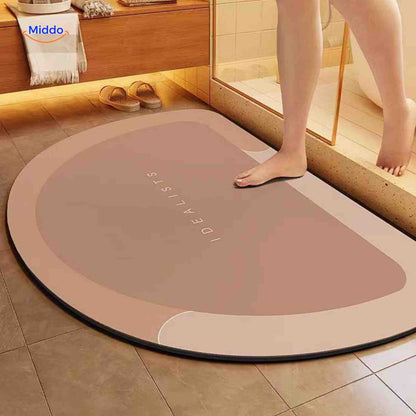 Ultra-Absorbent Diatomaceous Bathroom Mat with Non-Slip Base – Fast-Drying, Soft-Touch Surface for Shower & Tub – Available in