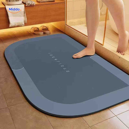 Ultra-Absorbent Diatomaceous Bathroom Mat with Non-Slip Base – Fast-Drying, Soft-Touch Surface for Shower & Tub – Available in
