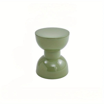Arc-Shaped Low Side Table – Compact Plastic Accent for Living Room and Hall