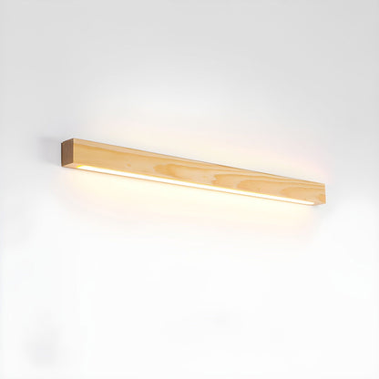 Wood Vanity Sconce 12W LED Integrated Fixture for Bathroom Mirror Hallway Entryway Indoor Low-Profile Contemporary Lighting Matte Acrylic Di
