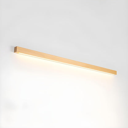 Linear Wood Wall Sconce with Integrated LED – Modern Slim Profile Light for Hallways, Bathrooms, Bedrooms