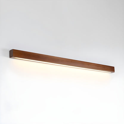 Linear Wood Wall Sconce with Integrated LED – Modern Slim Profile Light for Hallways, Bathrooms, Bedrooms