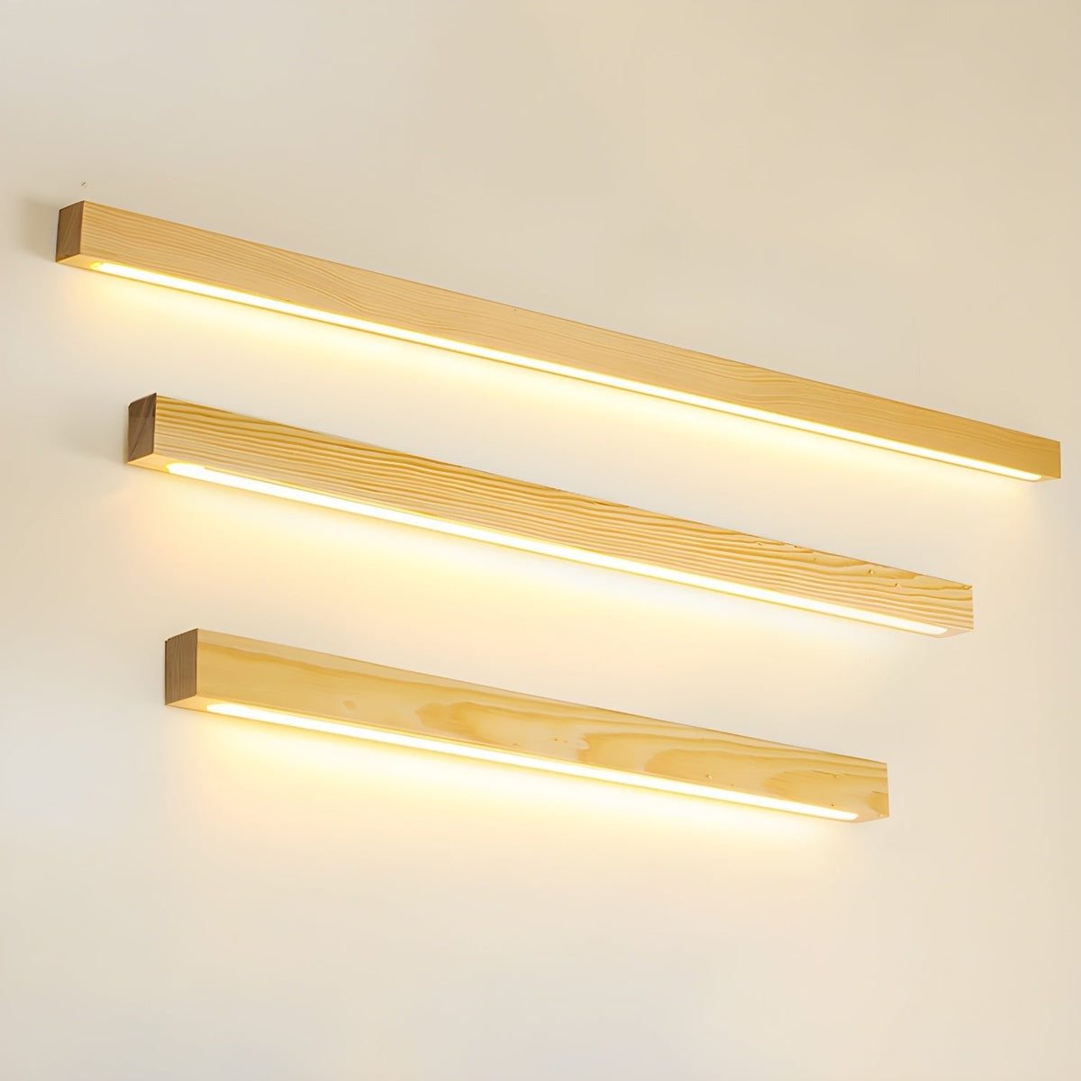 Wood Vanity Sconce 12W LED Integrated Fixture for Bathroom Mirror Hallway Entryway Indoor Low-Profile Contemporary Lighting Matte Acrylic Di