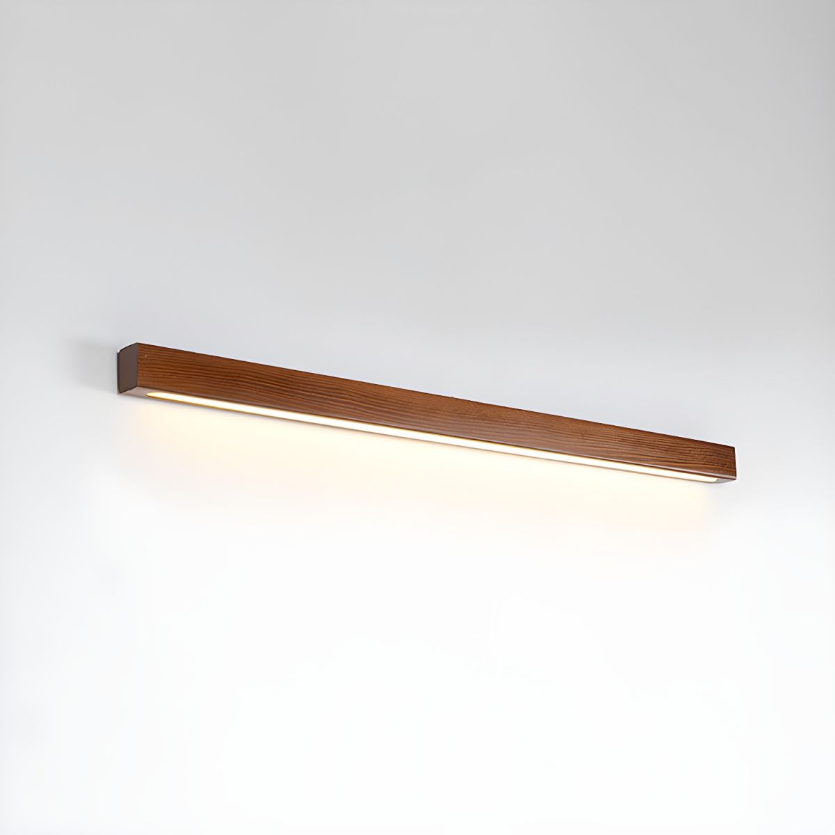 Linear Wood Wall Sconce with Integrated LED – Modern Slim Profile Light for Hallways, Bathrooms, Bedrooms