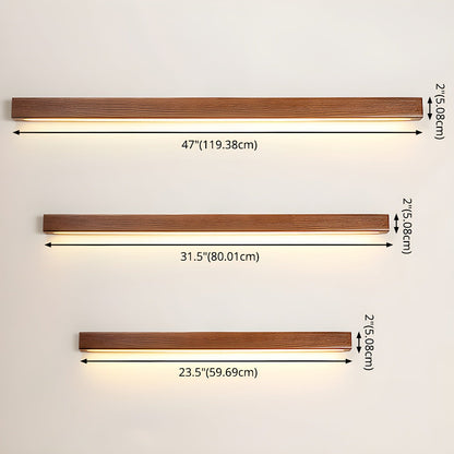 Wood Vanity Sconce 12W LED Integrated Fixture for Bathroom Mirror Hallway Entryway Indoor Low-Profile Contemporary Lighting Matte Acrylic Di