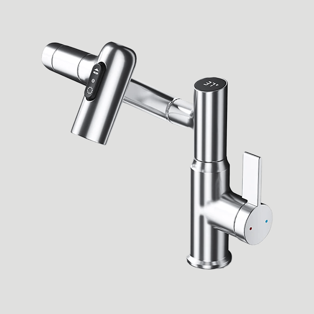 Smart Kitchen Faucet with LED Temperature Display – 360° Swivel Single Handle Sink Mixer Tap for Kitchen & Bathroom