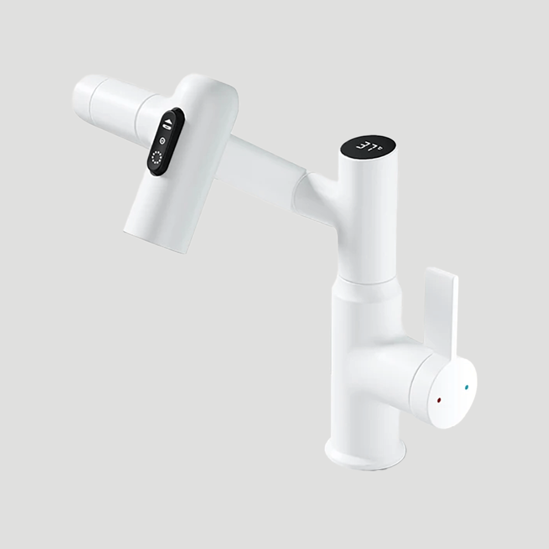 Smart Kitchen Faucet with LED Temperature Display – 360° Swivel Single Handle Sink Mixer Tap for Kitchen & Bathroom
