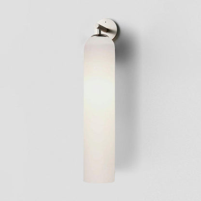Cylindrical Glass Wall Sconce 19 Inch Vertical Light Fixture for Living Room Bedroom Hallway Ambient Lighting Up or Down Mount Gold Black Ni