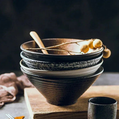 Artisan Collection | Japanese Ceramic Ramen Bowl with Handcrafted Design | Elegant Tableware for Authentic Dining