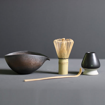Artisan Matcha Set | Traditional Matcha Tea Set with Bamboo Whisk & Ceramic Bowl for Authentic Tea Experience