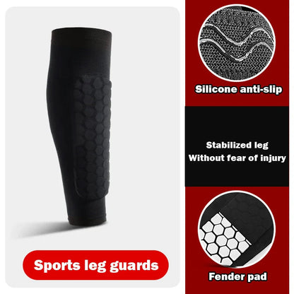 Ortekor Athletic Gear | Soccer Shin Guard Sleeves with Shockproof Padding | Lightweight Compression Fit for Ultimate Protection
