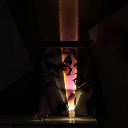 Chrome Crystal Glass Bedside Lamp with Color-Changing LED Light for Nightstand Bedroom Modern Ambient Lighting Desk Accent