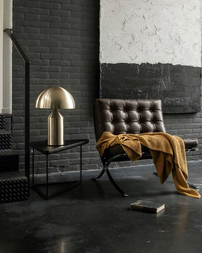 Metal Architectural Accent Lamp 14 in Sculptural Shape Soft Glow Nightstand Light Bedroom Side Table Decor Modern Minimal Home Office