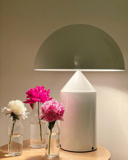 Metal Architectural Accent Lamp 14 in Sculptural Shape Soft Glow Nightstand Light Bedroom Side Table Decor Modern Minimal Home Office