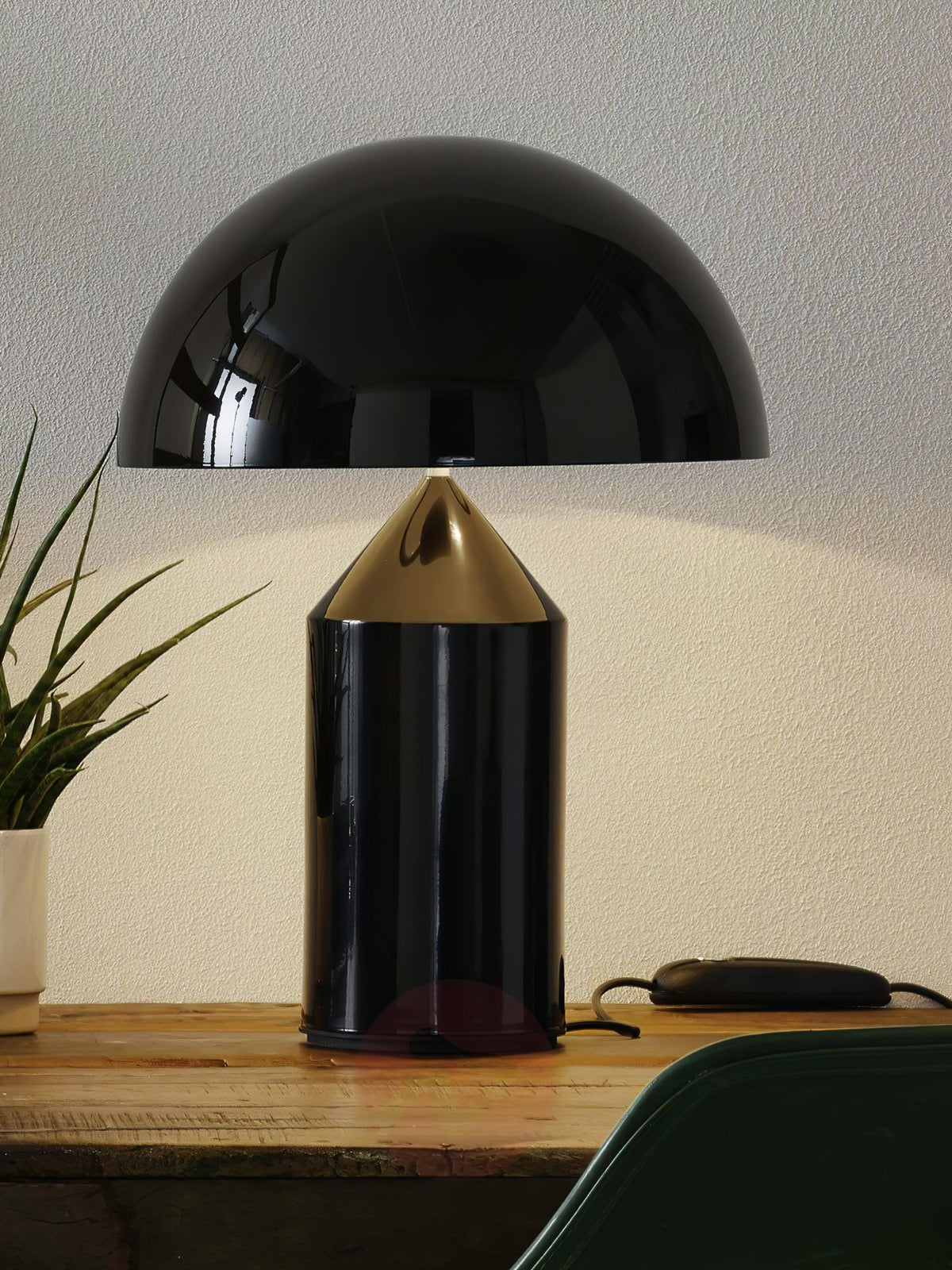 Metal Architectural Accent Lamp 14 in Sculptural Shape Soft Glow Nightstand Light Bedroom Side Table Decor Modern Minimal Home Office