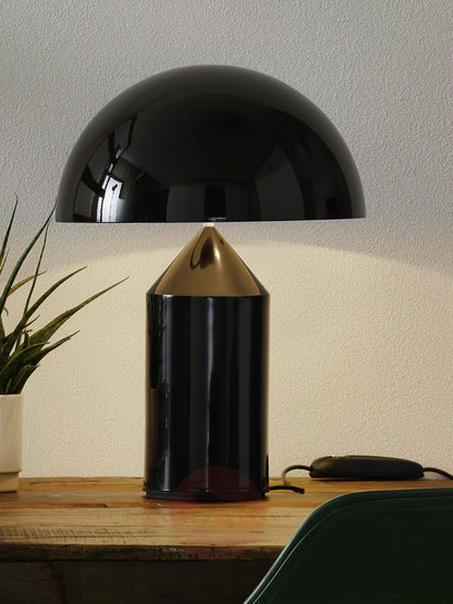 Metal Architectural Accent Lamp 14 in Sculptural Shape Soft Glow Nightstand Light Bedroom Side Table Decor Modern Minimal Home Office