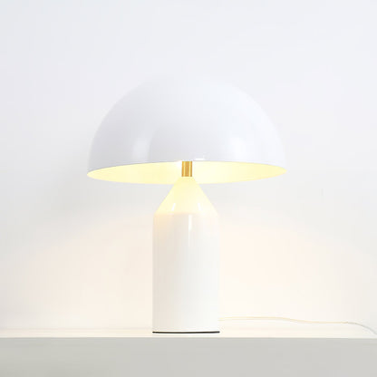 Metal Architectural Accent Lamp 14 in Sculptural Shape Soft Glow Nightstand Light Bedroom Side Table Decor Modern Minimal Home Office