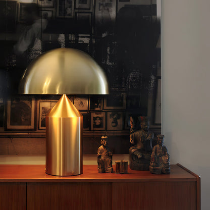 Metal Architectural Accent Lamp 14 in Sculptural Shape Soft Glow Nightstand Light Bedroom Side Table Decor Modern Minimal Home Office