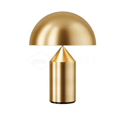 Metal Architectural Accent Lamp 14 in Sculptural Shape Soft Glow Nightstand Light Bedroom Side Table Decor Modern Minimal Home Office