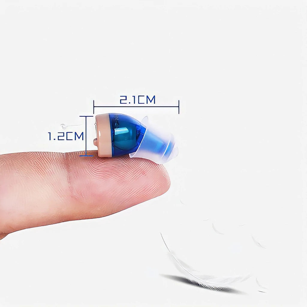 Rechargeable Hearing Amplifier Device – Discreet In-Ear Sound Enhancer for Seniors & Adults with Mild to Moderate Hearing Loss