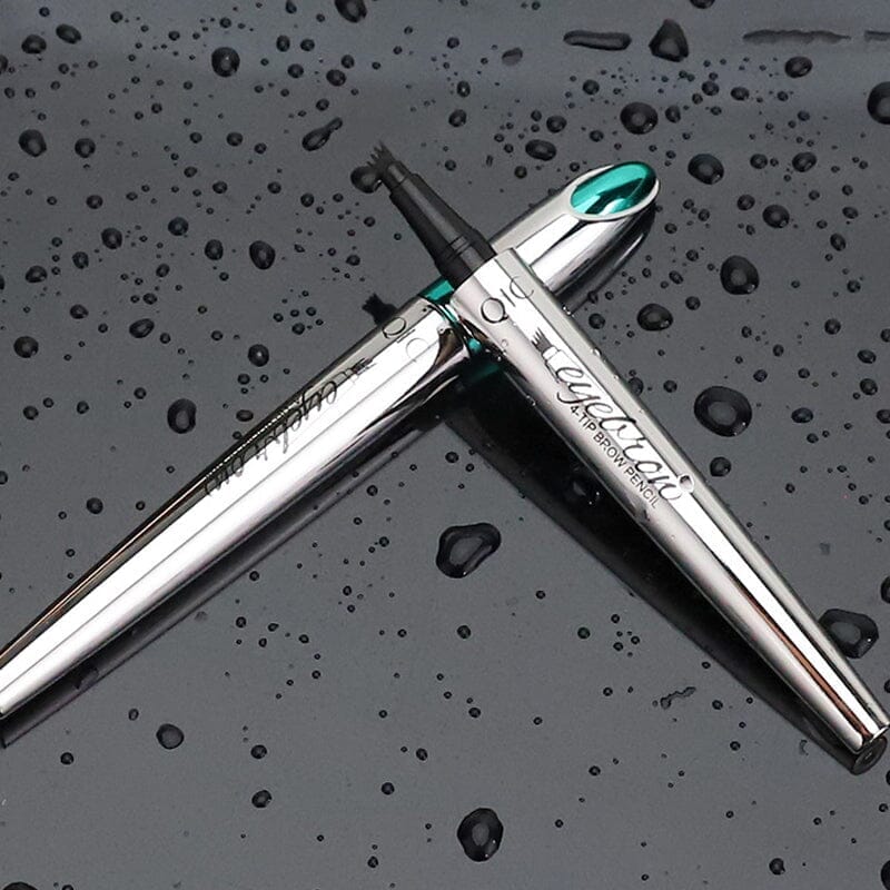 Four-Tip Eyebrow Pen Hair-Like Strokes Smudge-Proof Long-Wear Natural Brow Definer Tool for Sparse Thin Patchy Brows Women Daily Makeup