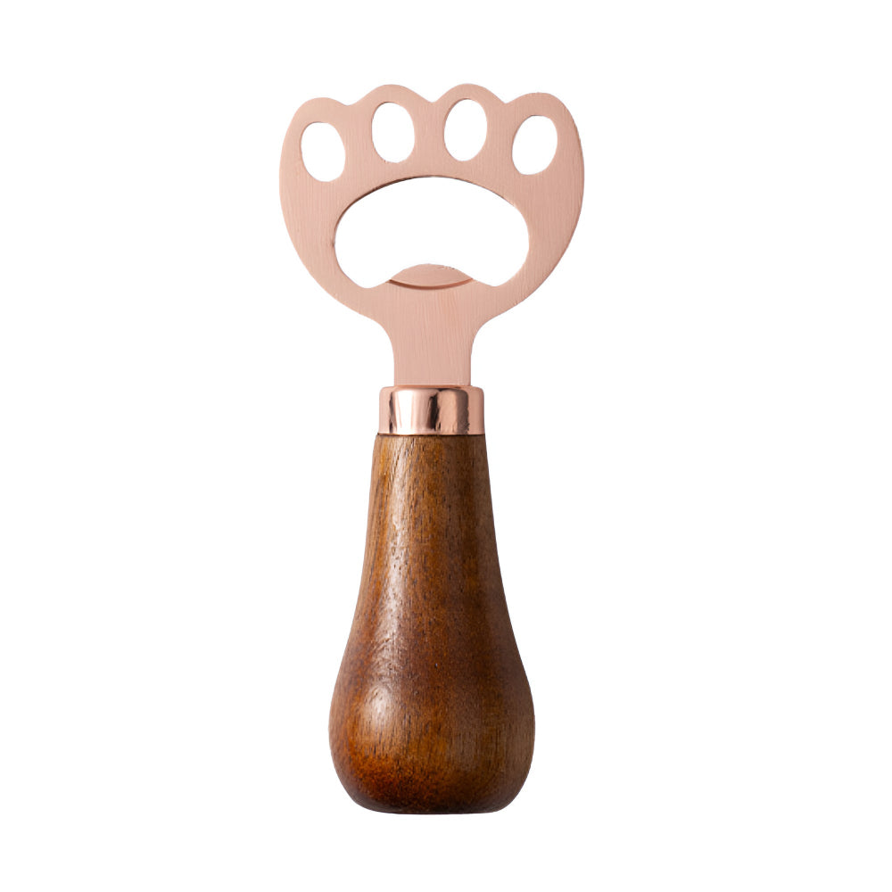 Aurelia Bottle Opener - Acacia Wood Handle, Stainless Steel Durable Design