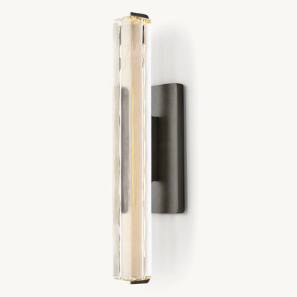 Crystal Wall Sconce Light Fixture with Brass Finish for Living Room Entryway Bedroom Hallway Dining Room Modern LED Lighting