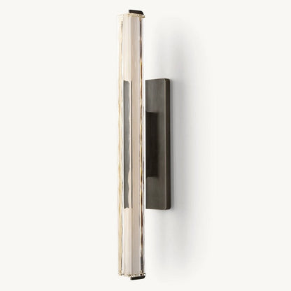 Crystal Wall Sconce Light Fixture with Brass Finish for Living Room Entryway Bedroom Hallway Dining Room Modern LED Lighting