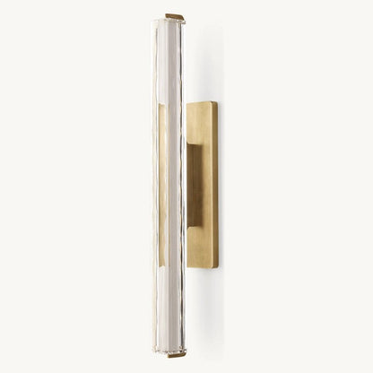 Crystal Wall Sconce Light Fixture with Brass Finish for Living Room Entryway Bedroom Hallway Dining Room Modern LED Lighting