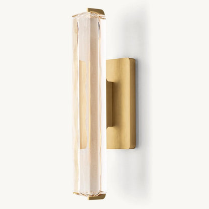 Crystal Wall Sconce Light Fixture with Brass Finish for Living Room Entryway Bedroom Hallway Dining Room Modern LED Lighting