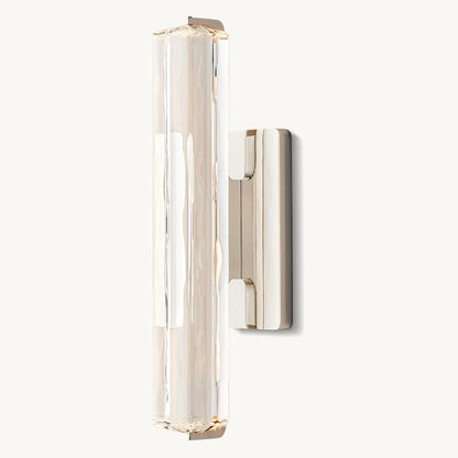 Crystal Wall Sconce Light Fixture with Brass Finish for Living Room Entryway Bedroom Hallway Dining Room Modern LED Lighting