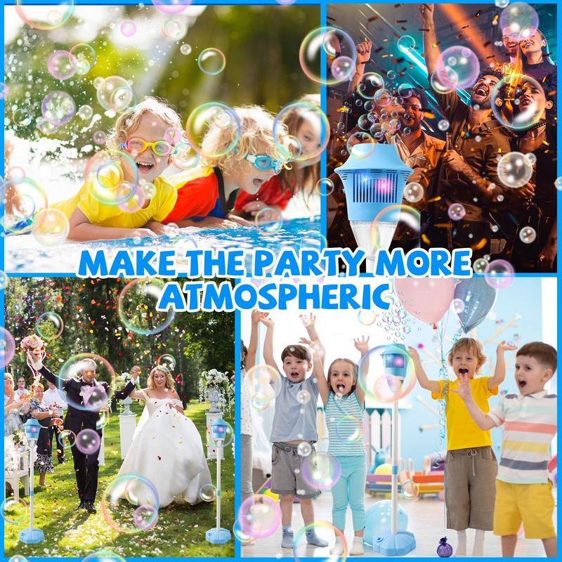 Automatic Bubble Maker | High Output Bubble Blower Machine with Adjustable Height | Portable Design for Endless Party Fun