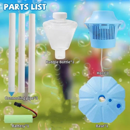 Bubble Machine for Kids, Automatic Bubble Blower with Adjustable Height Stand, Party Bubble Machine for Outdoor Fun