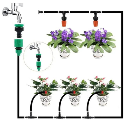 Ortekor Automatic Drip Irrigation System with Adjustable Nozzles | Efficient Watering for Lush Gardens