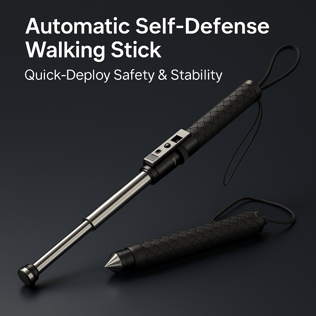 Telescoping Support Cane with One-Touch Release Button – Lightweight Aluminum Walking Aid for Balance & Mobility
