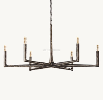 Handcrafted Metal Circle Chandelier Statement Lighting for Dining Room & Foyer 36-72 Inch